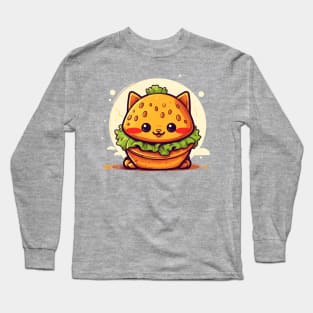 Catburger Kawaii Style Cat Burger Long Sleeve T-Shirt